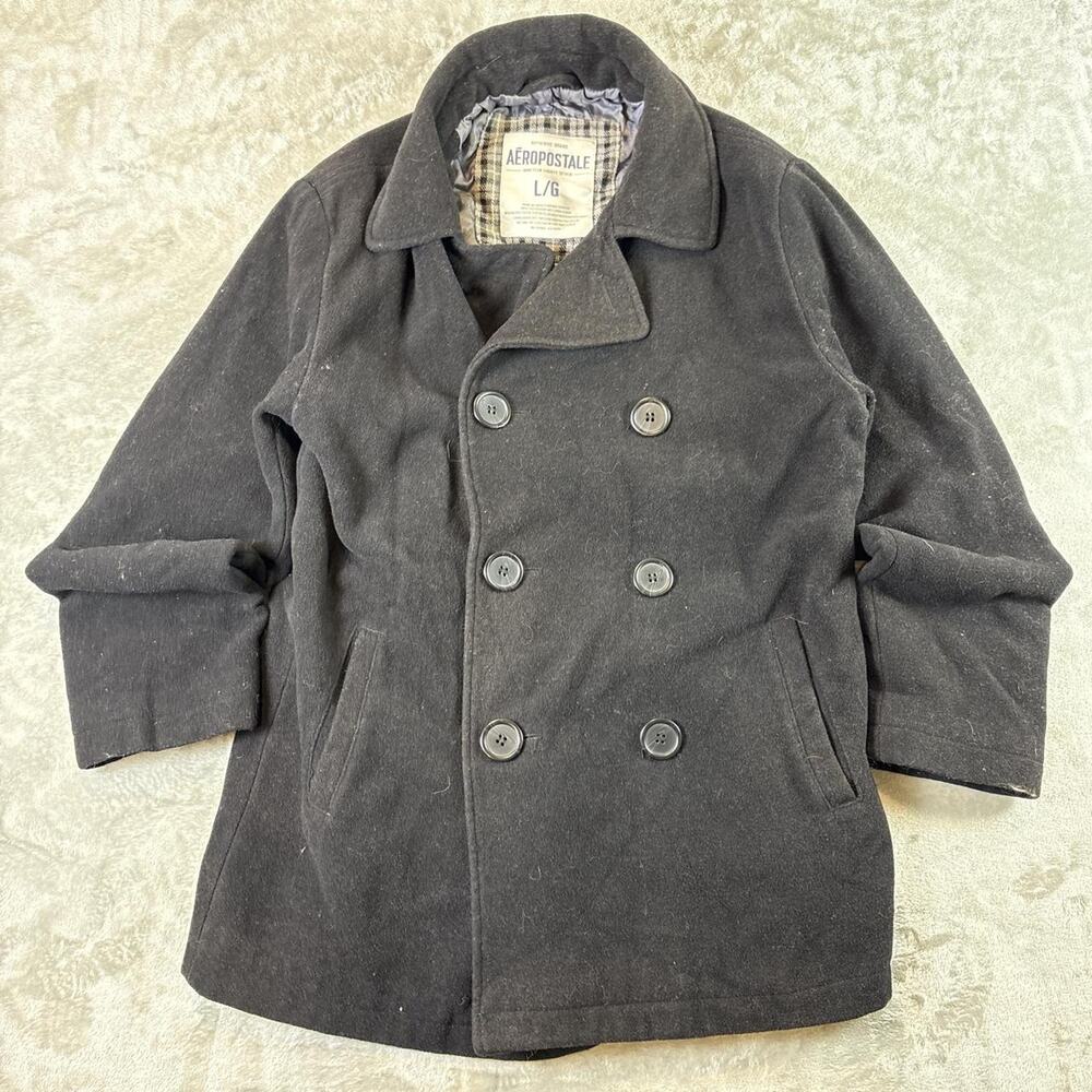 Aeropostale Casual Women's Peacoat Size L Wool Blend Jacket Double Breasted